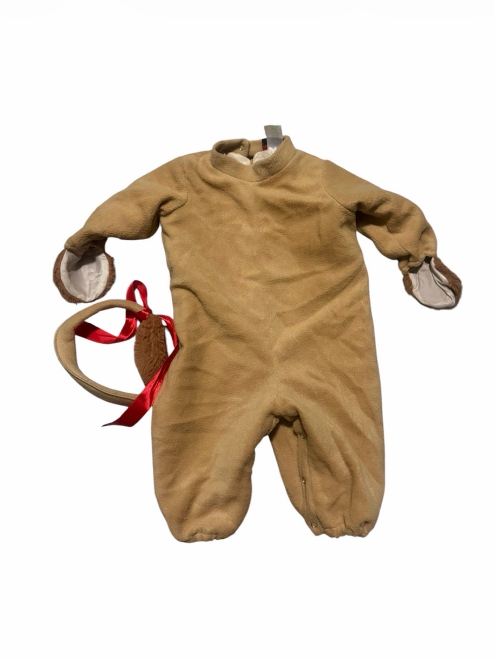 Kids Brown Lion Costume One-Piece with bendable tail